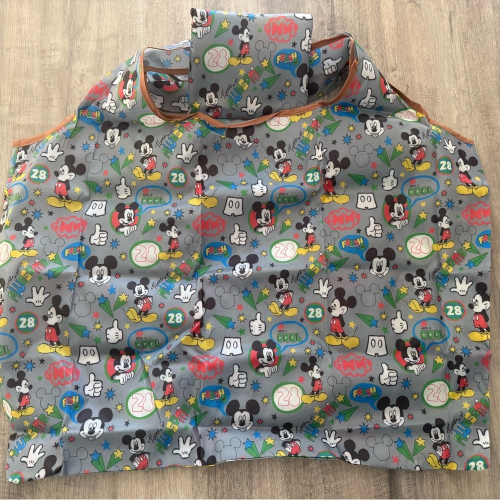 NEW Grey Mickey Mouse Foldable Shopping Bag 15x22inches